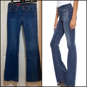 AG Adriano Goldschmied The Club Flare Jeans Size 27 R medium blue denim stretch